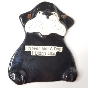 VINTAGE 1994 SMOKY  MOUNTAIN  POTTERY  WALL PLAQUE  , PET DOG LOVERS, WALL DECOR